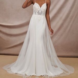 NWT NEVER WORN AZAZIE WEDDING DRESS - 2 in 1